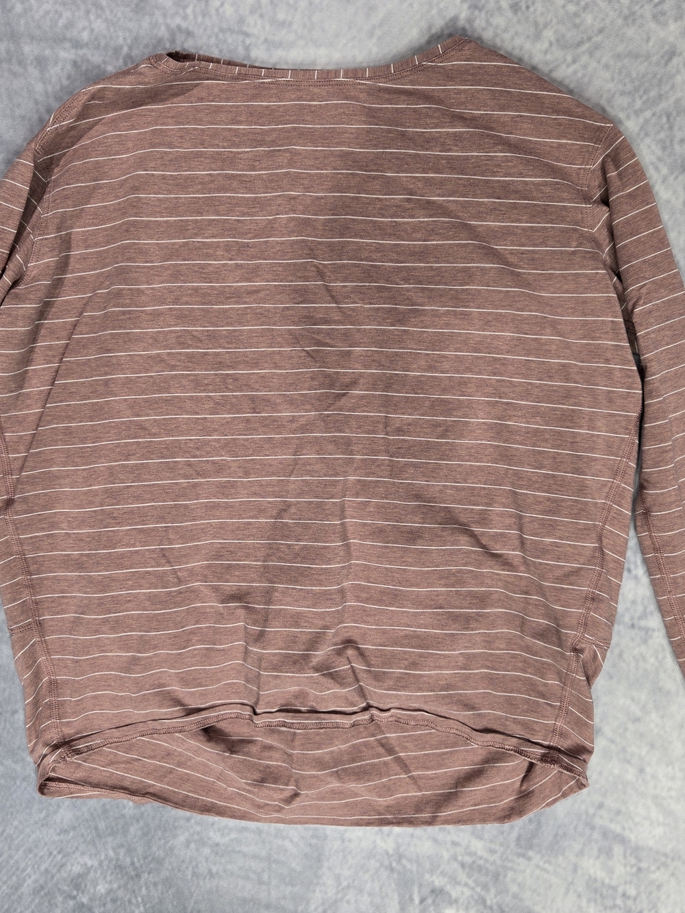 Lululemon Back In Action Long Sleeve Shirt in the color Short Serve Stripe Heath